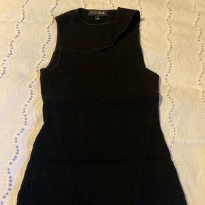 Black sleeveless cut out shell